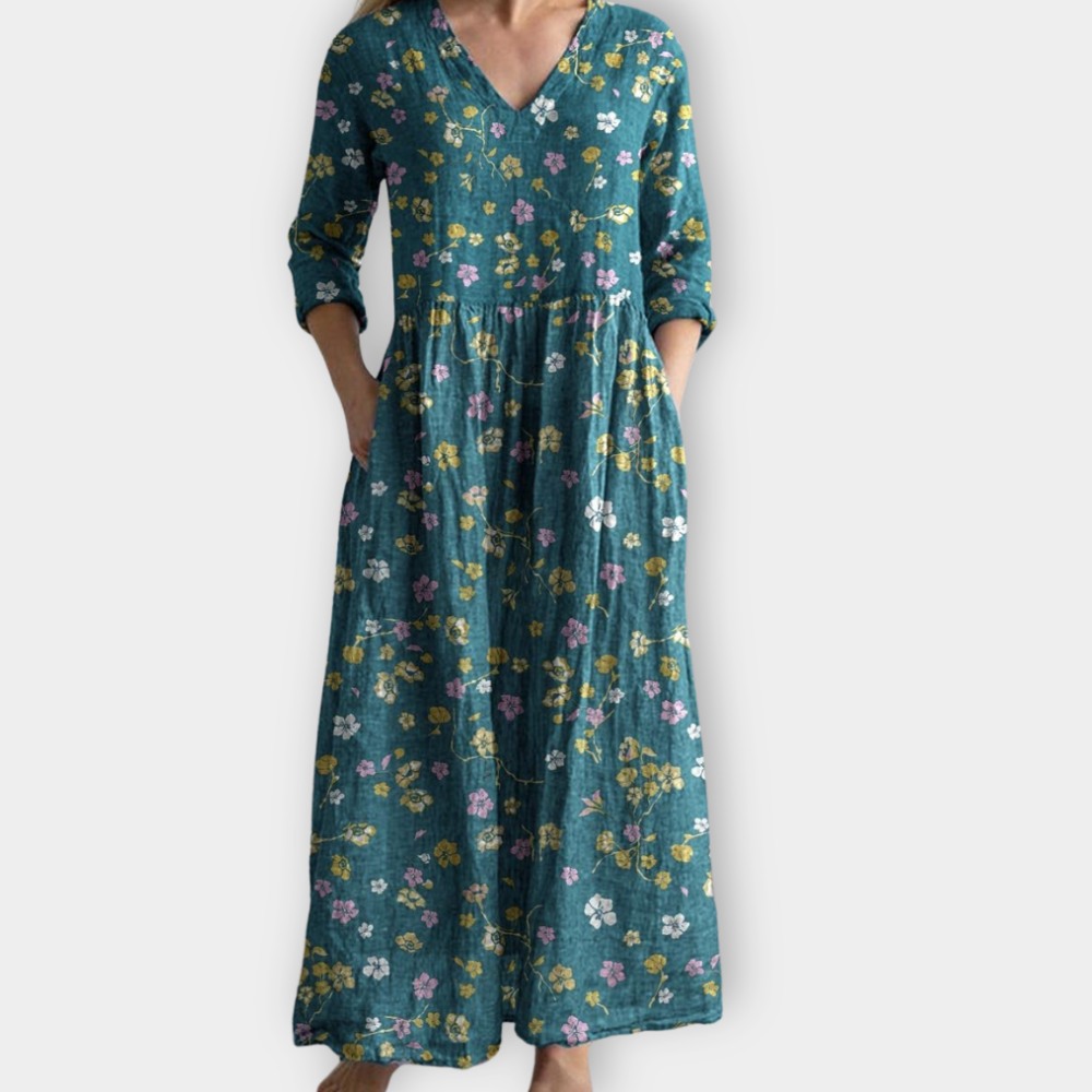 Zinnia | Boho Maxiklänning i lyxigt, mjukt tyg