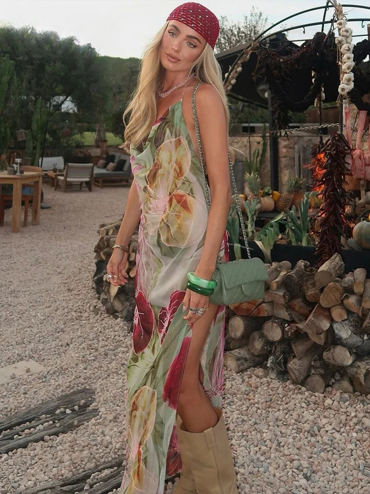 Isla - Uten Rygg Chiffon Maxikjol