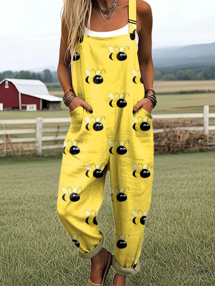 SAVANNAH – Enkel blomstretd avslappnad jumpsuit