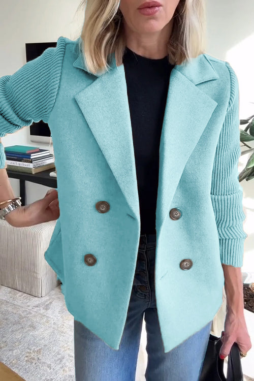 Celeste | Elegant Blazer med Ribbstickade Ärmar