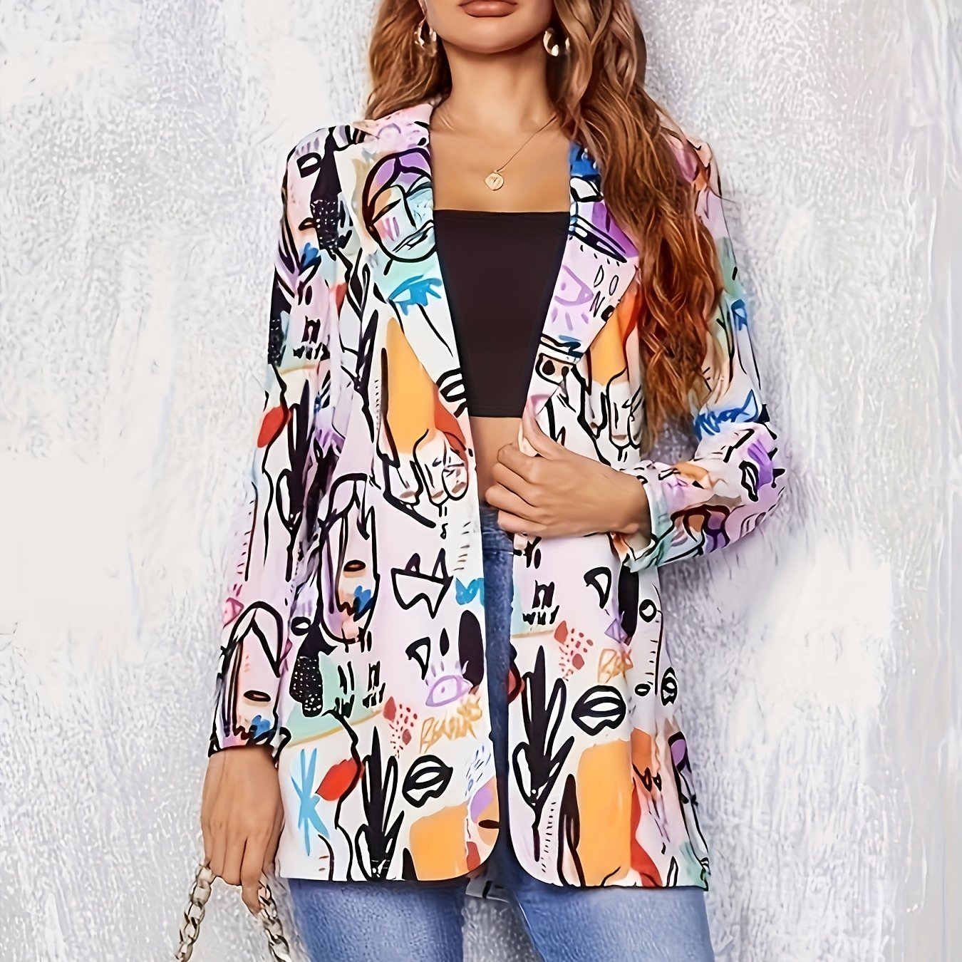 JOLENE | Statement-tryck blazer