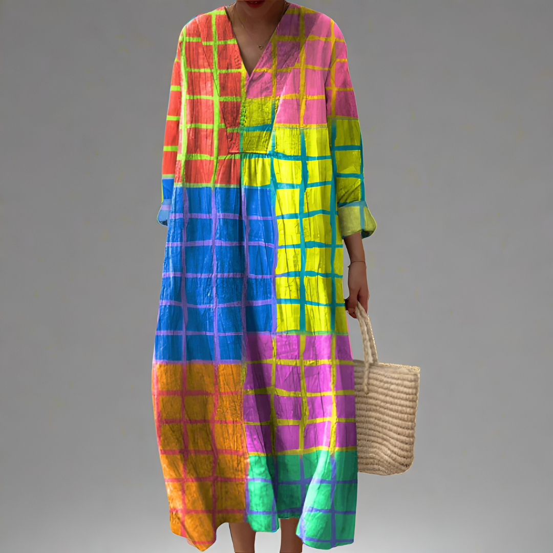 Benedicte — Elegant Geometrisk Klänning