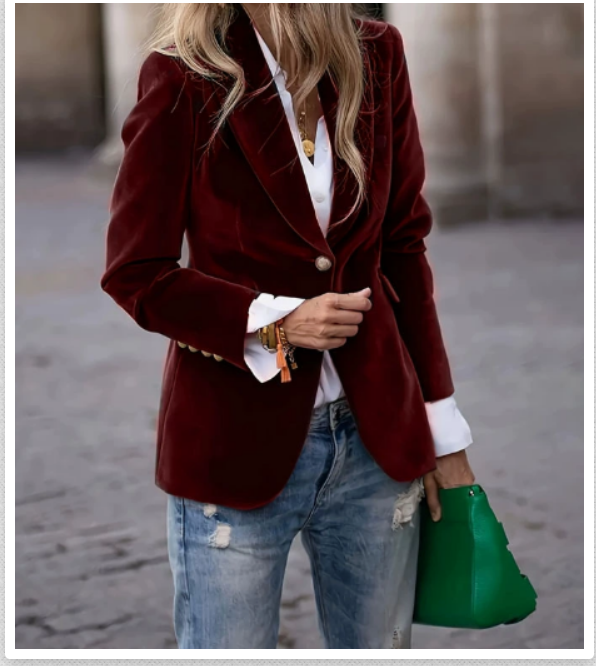 VIVIAN | Sammetsgull-knapp Blazer