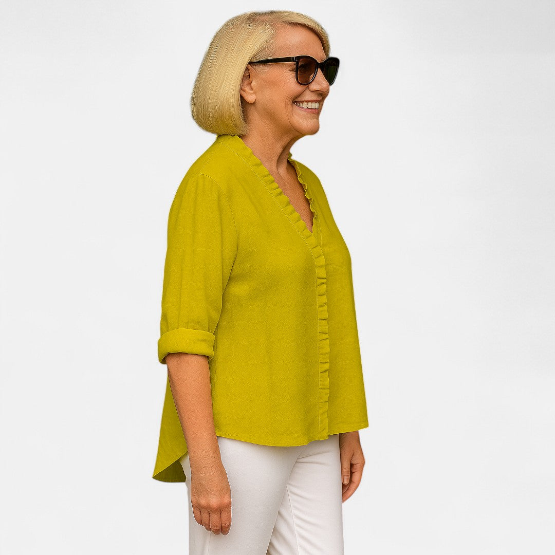 Gullbjørg™ | Mysig Ruffle Blus