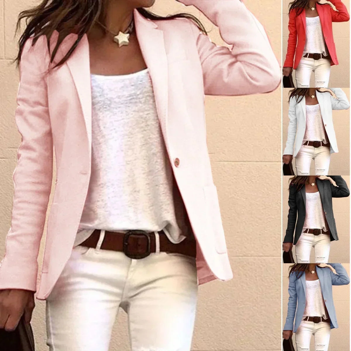 LEONA | Avslappnad Enkelknappad Blazer