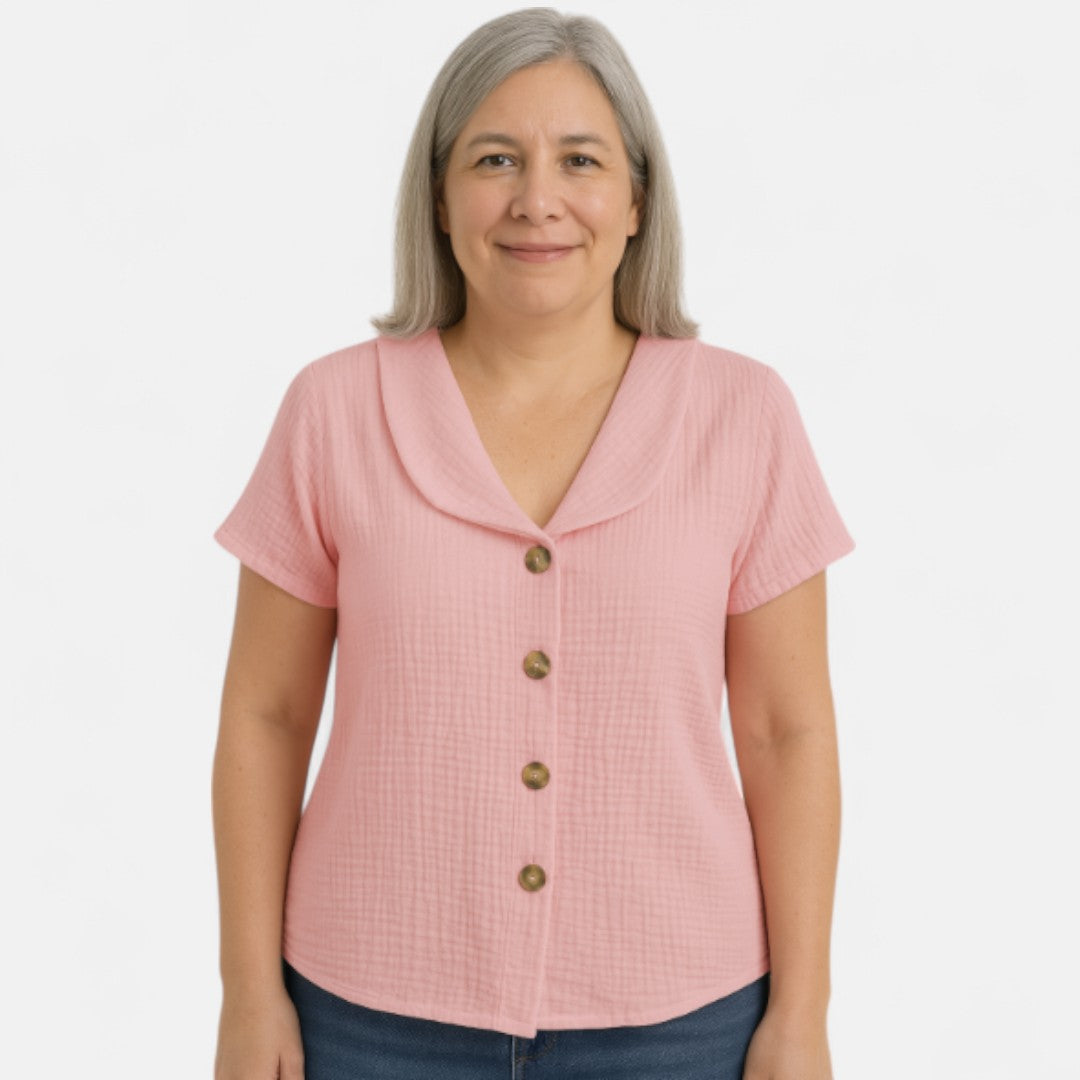 Birit™ | Elegant Knappblus