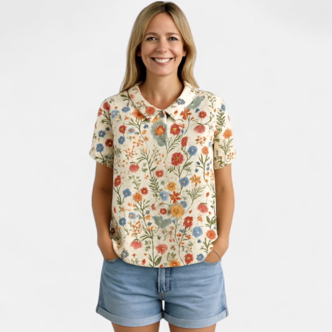 Arnlaug™ | Blomstermönstrad Blus