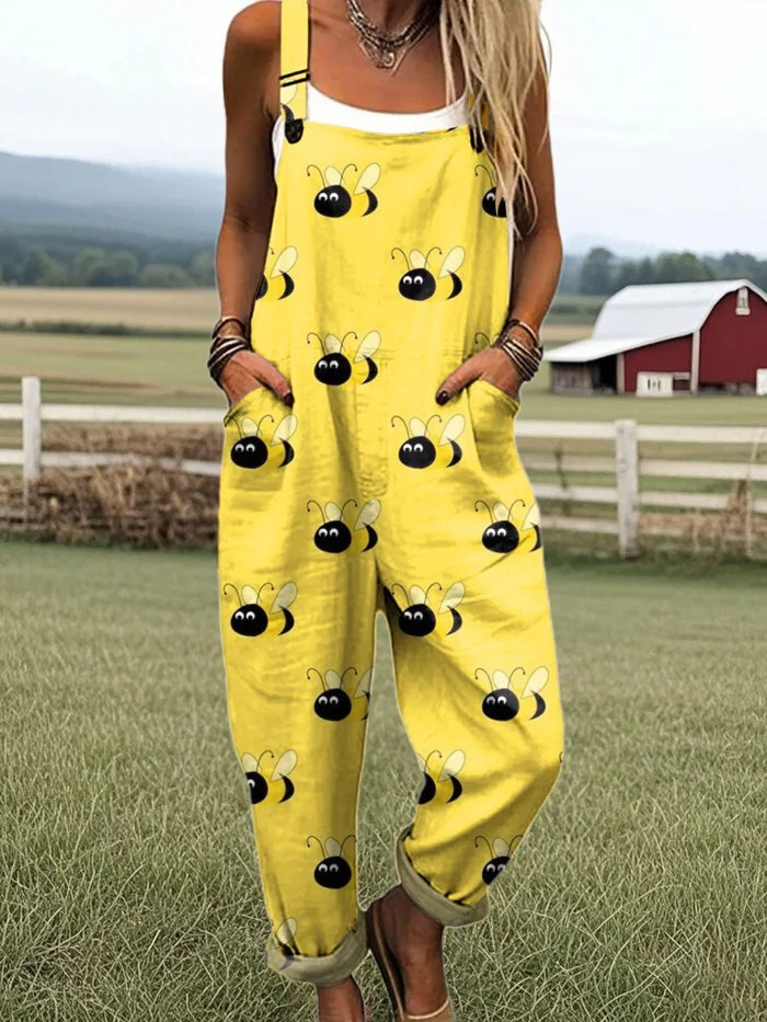 SAVANNAH – Enkel blomstretd avslappnad jumpsuit