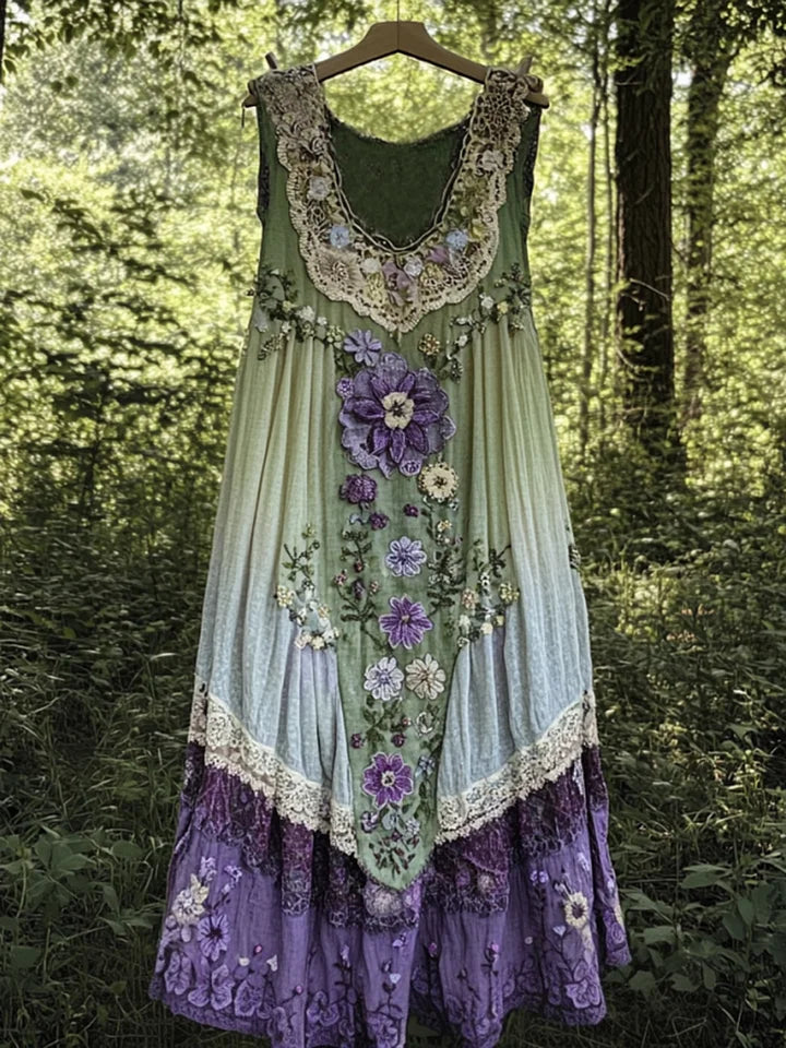Audveig | Romantisk Bohemkjol med Blomstermagi
