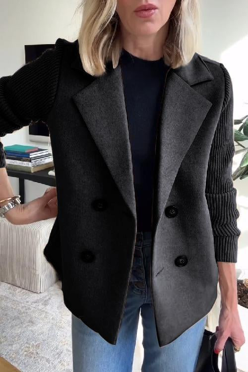 Celeste | Elegant Blazer med Ribbstickade Ärmar