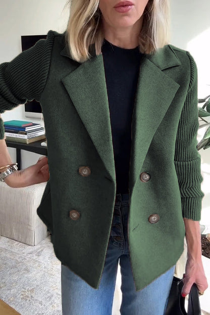 Celeste | Elegant Blazer med Ribbstickade Ärmar