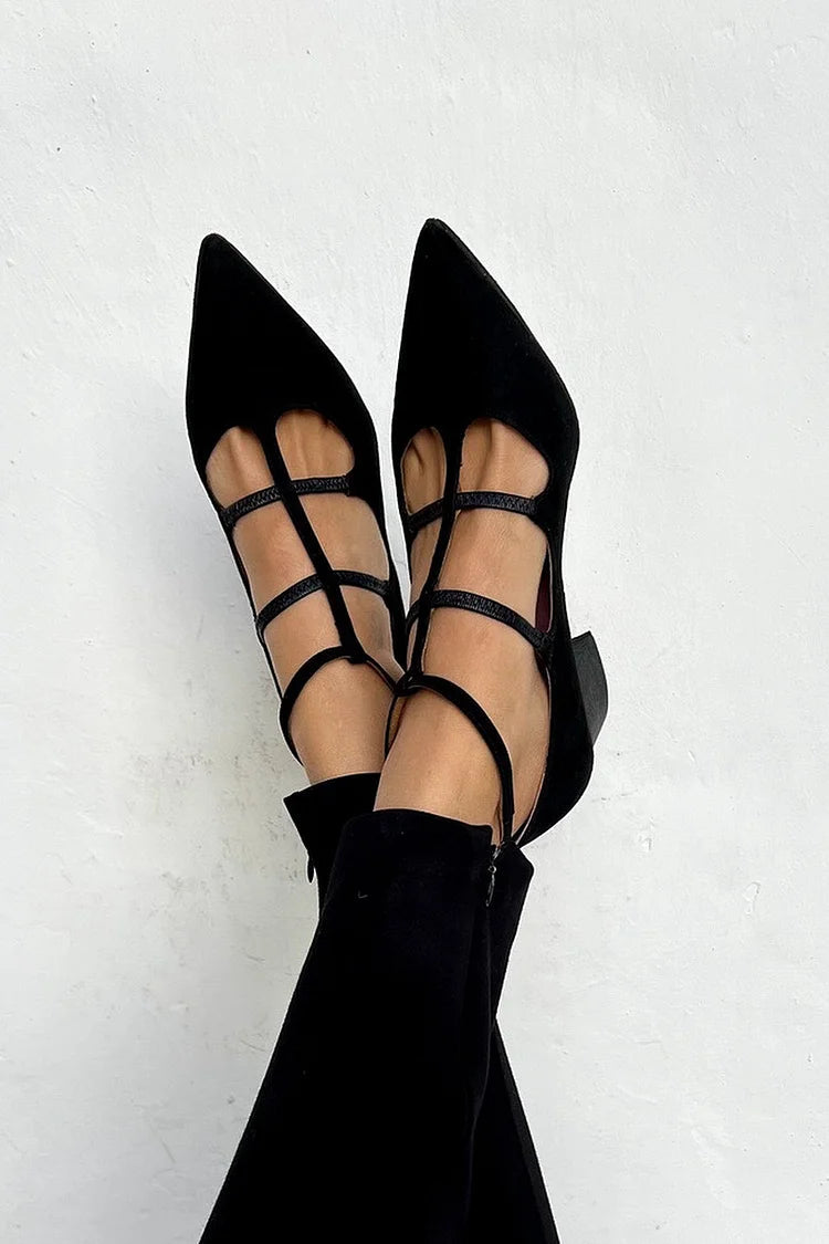 Ingerine | Elegant flats med feminina remmar