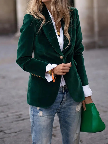 VIVIAN | Sammetsgull-knapp Blazer