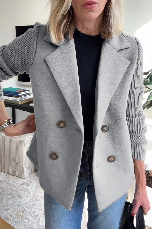 Celeste | Elegant Blazer med Ribbstickade Ärmar