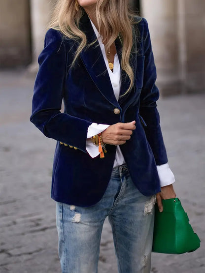 VIVIAN | Sammetsgull-knapp Blazer