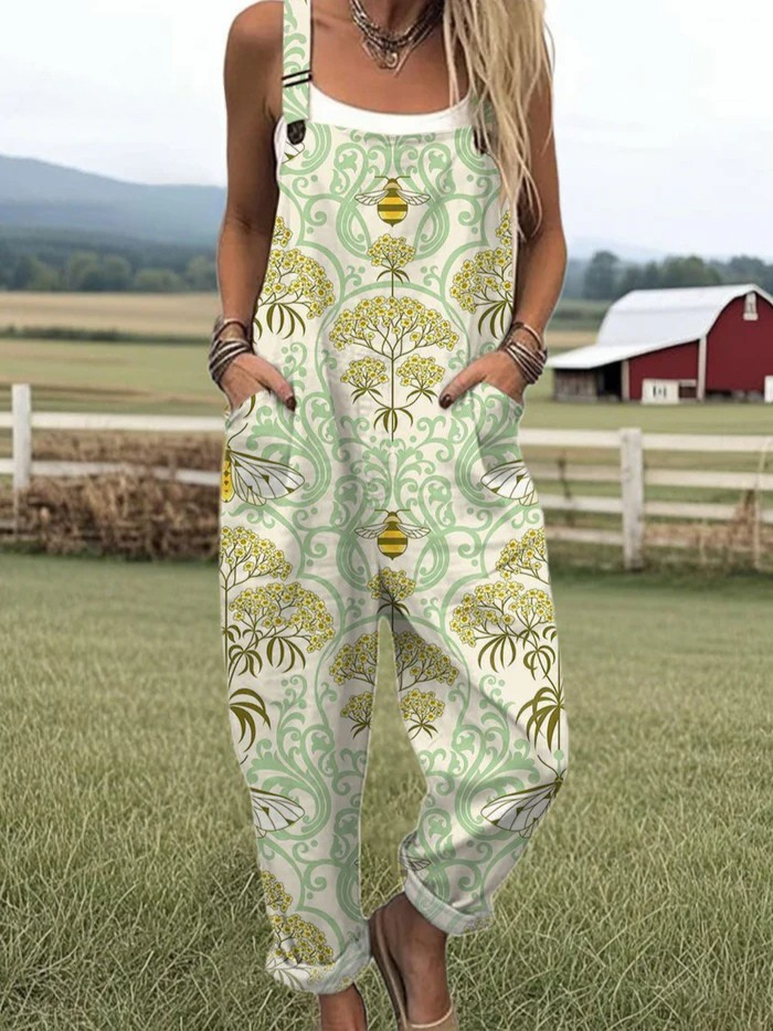 NAELYN – Blomstrad drift bredbens jumpsuit