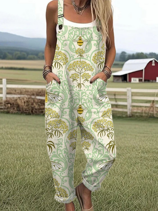 NAELYN – Blomstrad drift bredbens jumpsuit