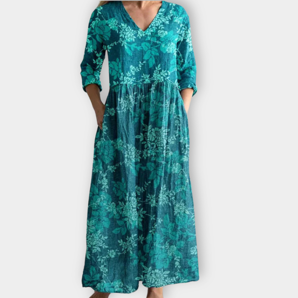 Hannelore | Boho Maxiklänning i lyxigt, mjukt tyg
