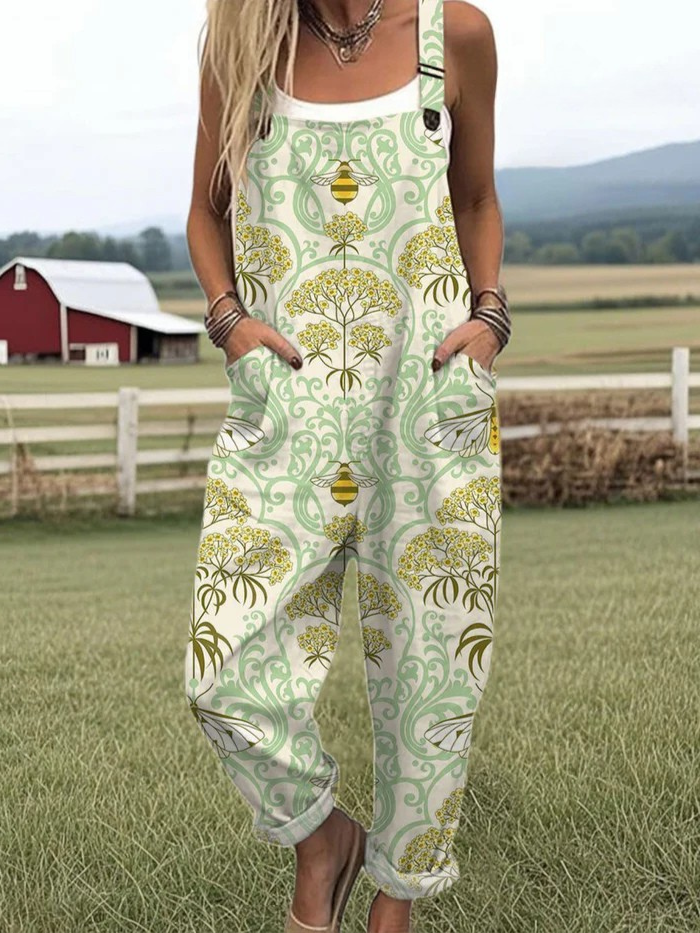 NAELYN – Blomstrad drift bredbens jumpsuit