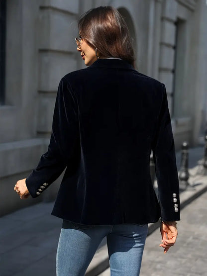 VIVIAN | Sammetsgull-knapp Blazer