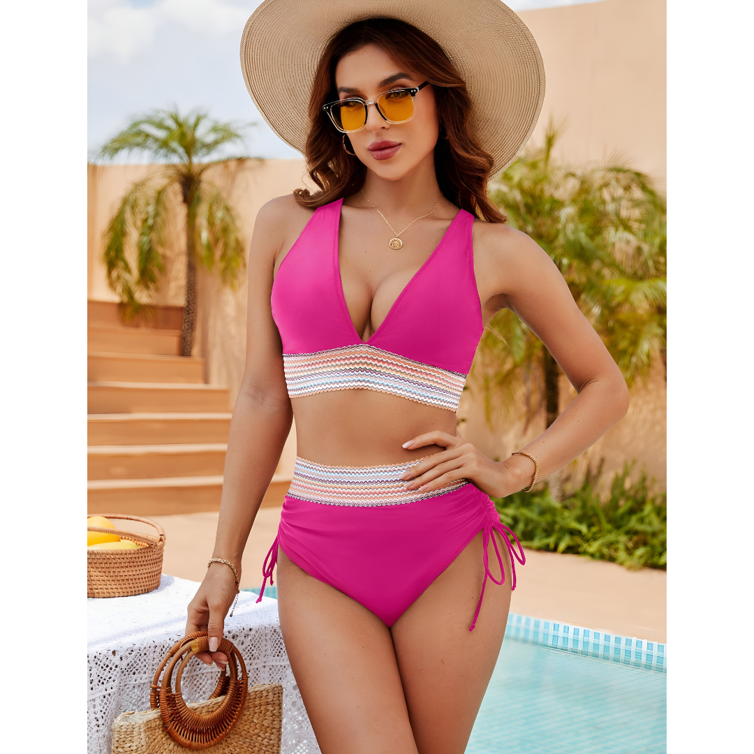 Luna - Feminint Högt Liv Bikinisätt