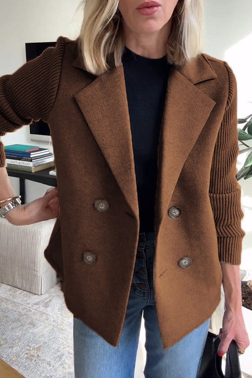Celeste | Elegant Blazer med Ribbstickade Ärmar