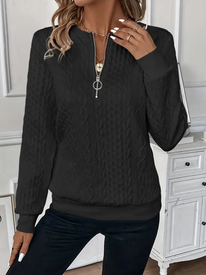 Aurora | Elegant hoodie med dragkedja