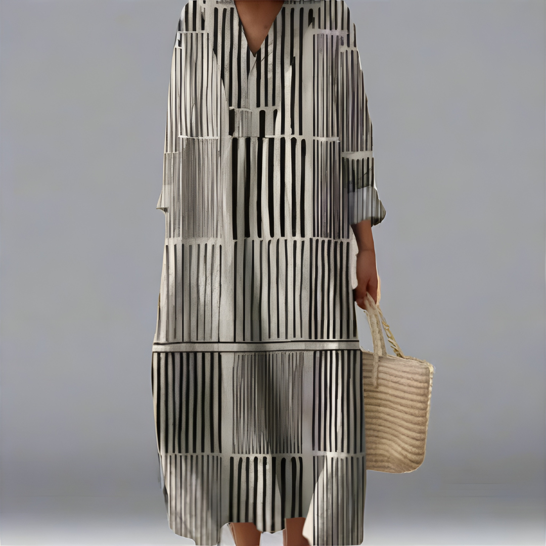 Elvira — Elegant Geometrisk Klänning