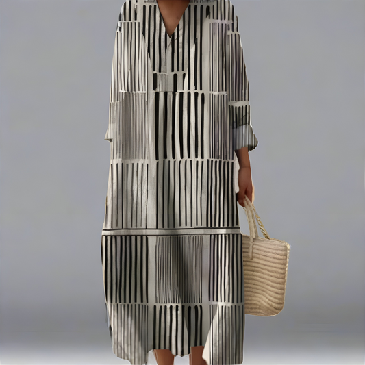 Elvira — Elegant Geometrisk Klänning
