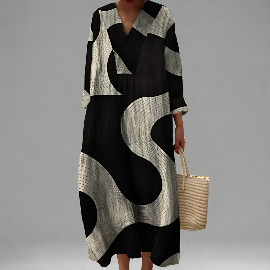Johanne — Elegant Geometrisk Klänning