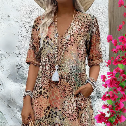 Vanessa - Flytande Boho Klänning