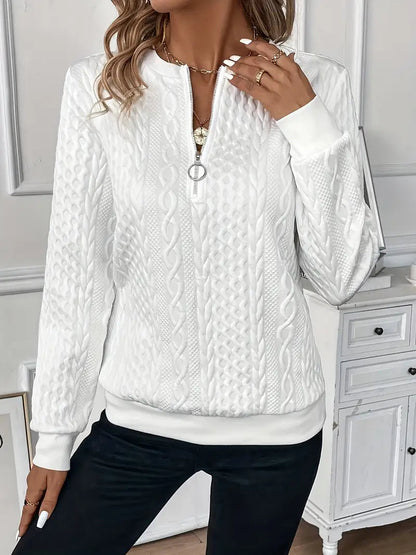 Aurora | Elegant hoodie med dragkedja