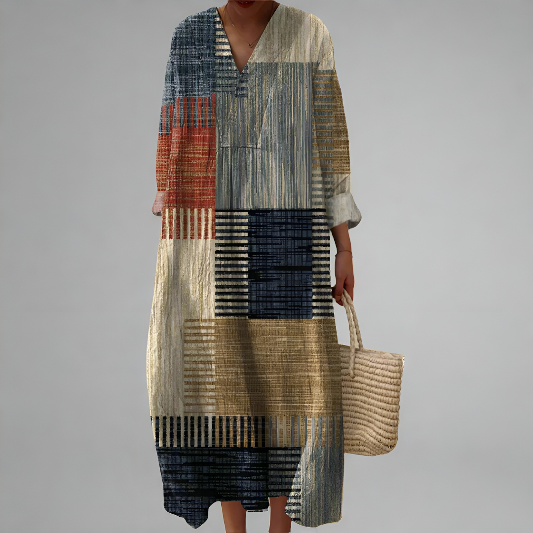 Malou — Elegant Geometrisk Klänning