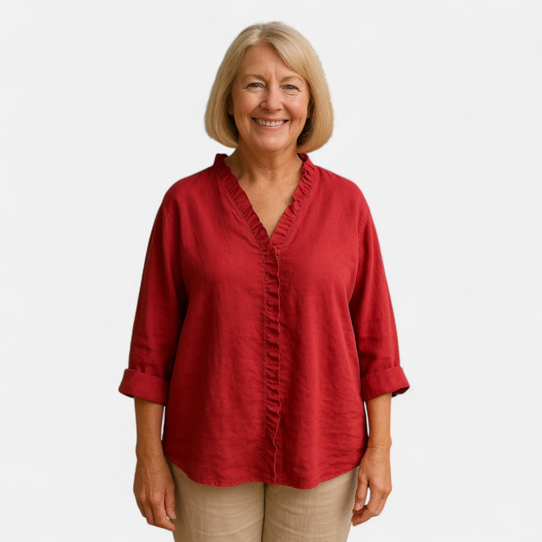 Gullbjørg™ | Mysig Ruffle Blus