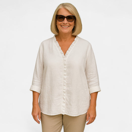 Gullbjørg™ | Mysig Ruffle Blus