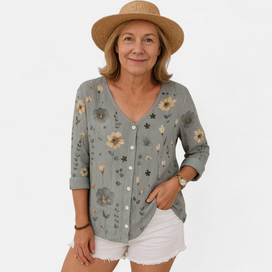 Greidun™ | Löst-Fit Blomster-top