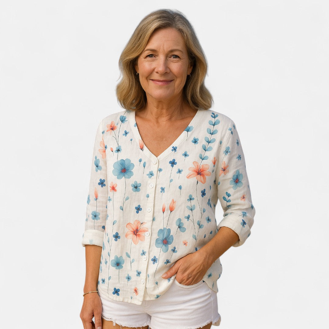 Greidun™ | Löst-Fit Blomster-top