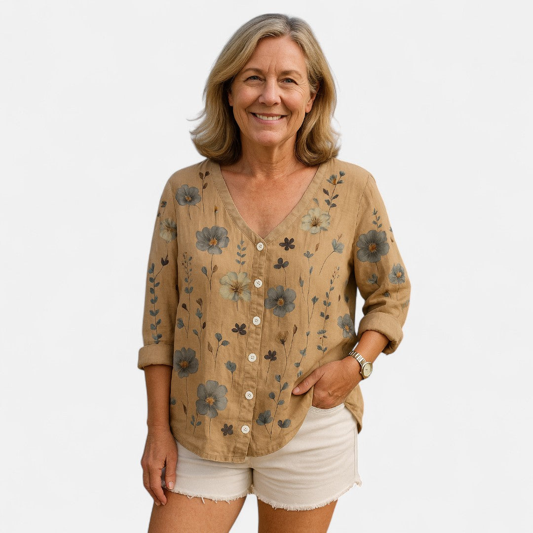 Greidun™ | Löst-Fit Blomster-top