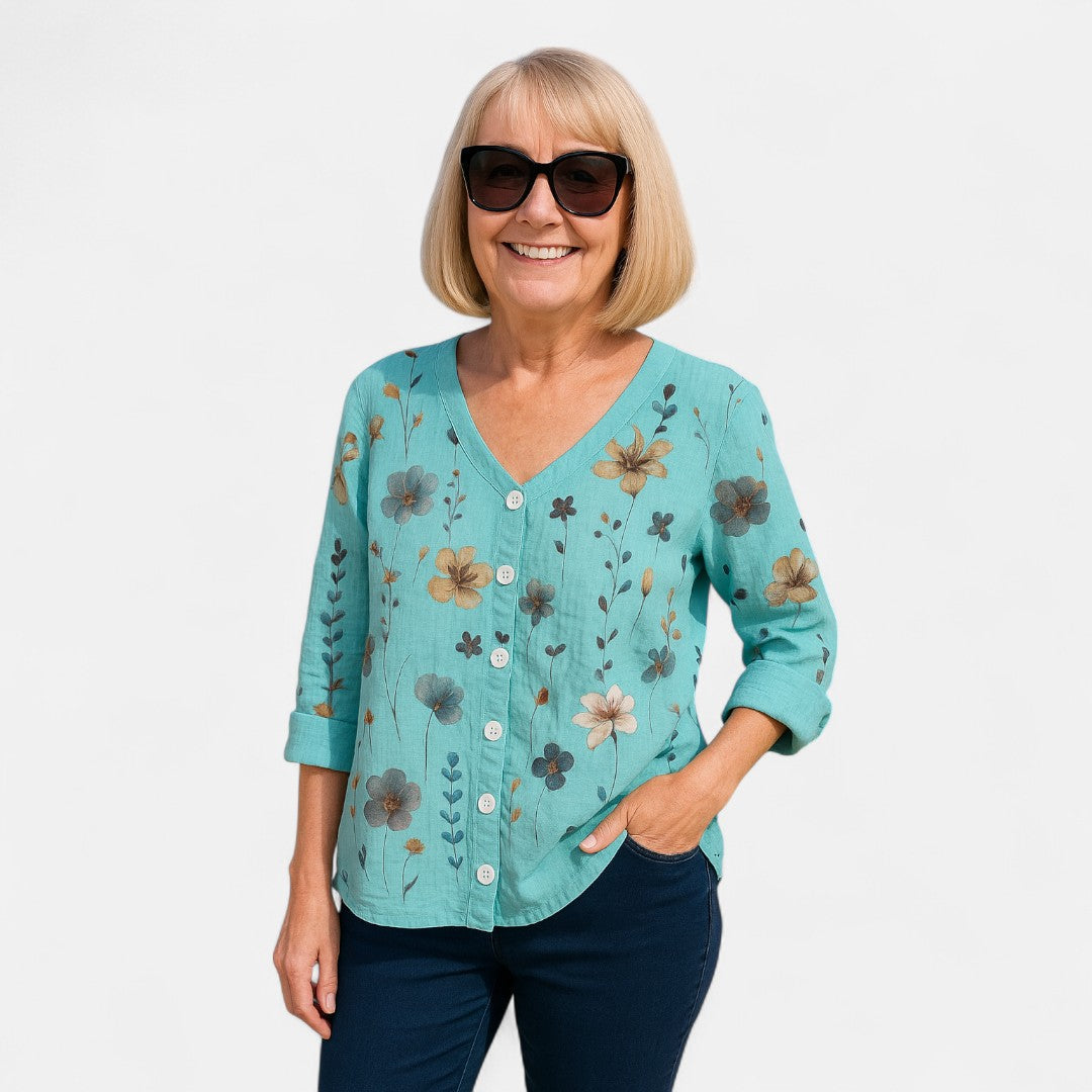 Greidun™ | Löst-Fit Blomster-top