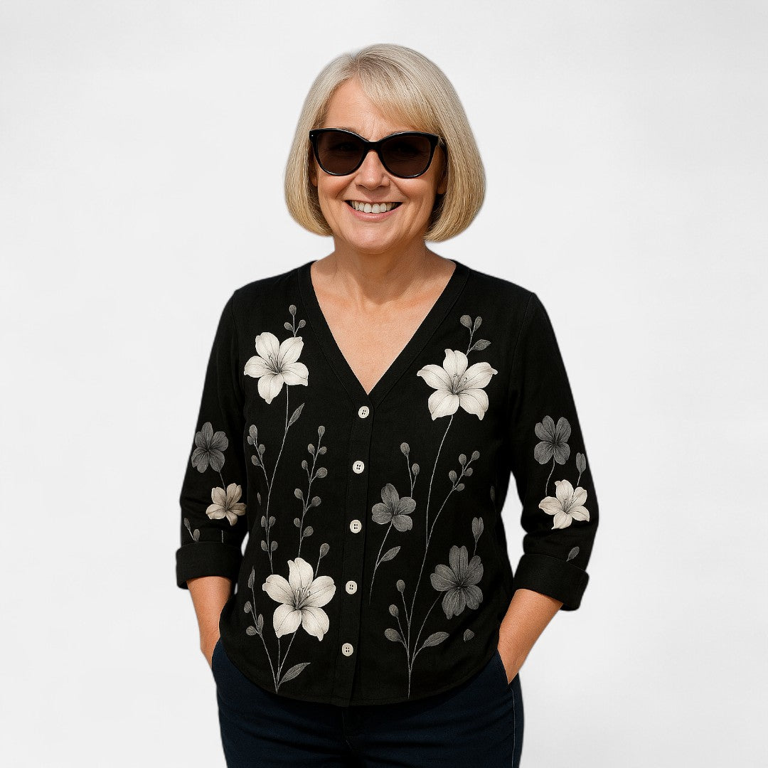 Greidun™ | Löst-Fit Blomster-top