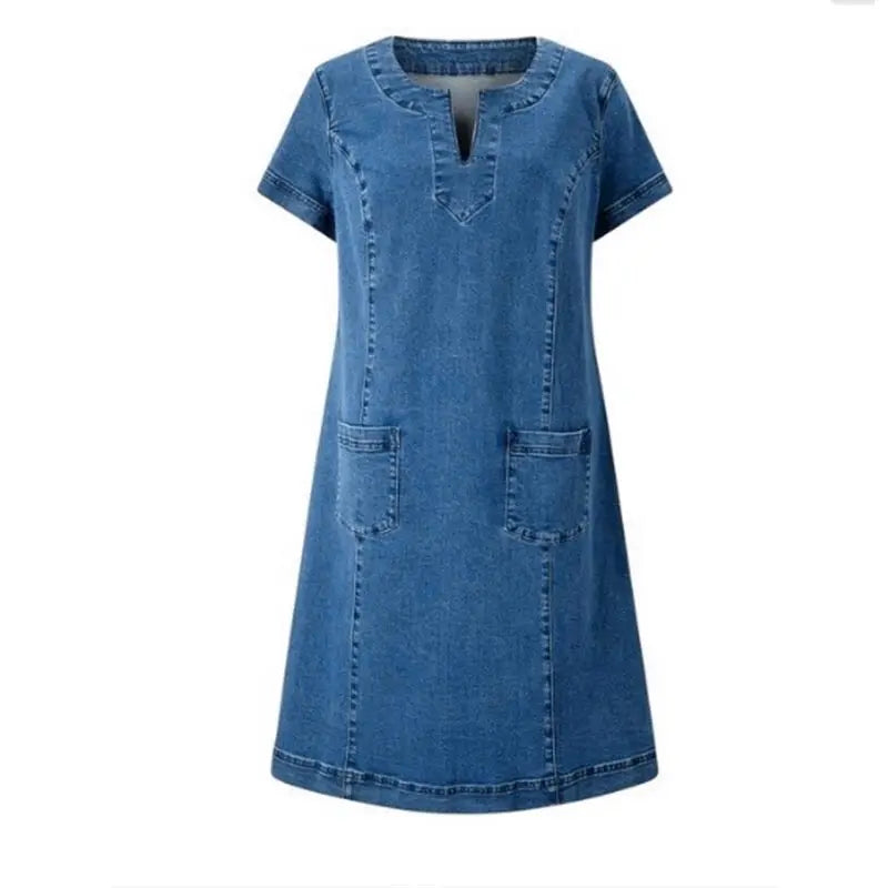 Mathea | Mjuk Denimklänning