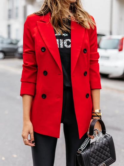 SABRINA | DUBBELKNAPPAD LÅNG BLAZER