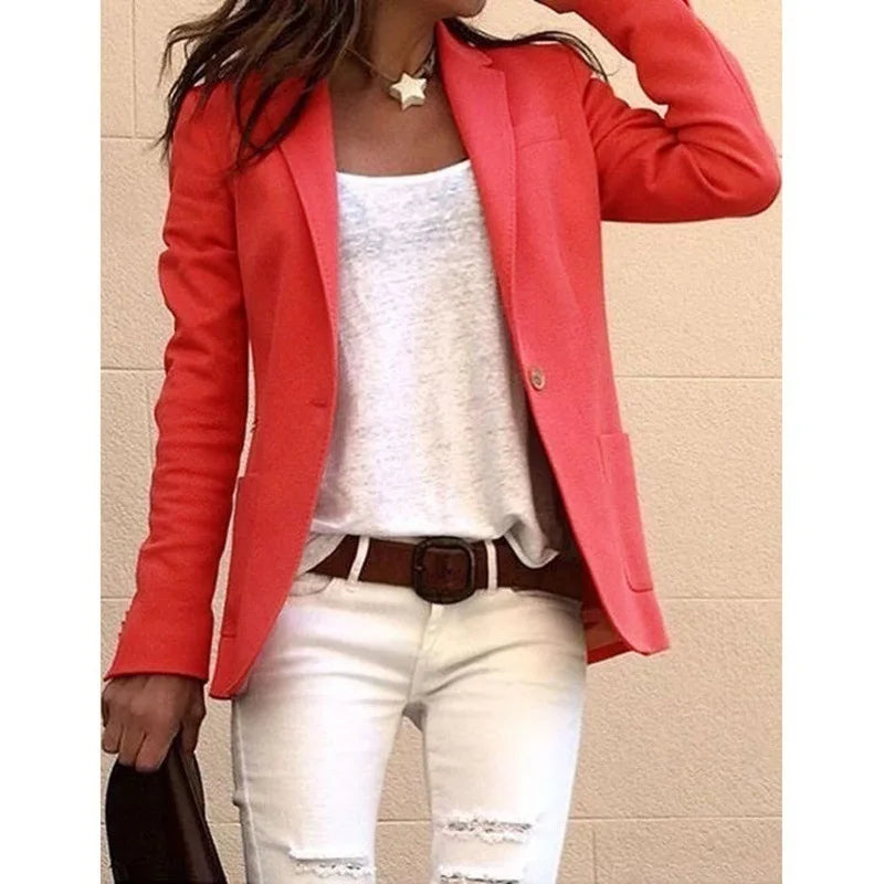 LEONA | Avslappnad Enkelknappad Blazer