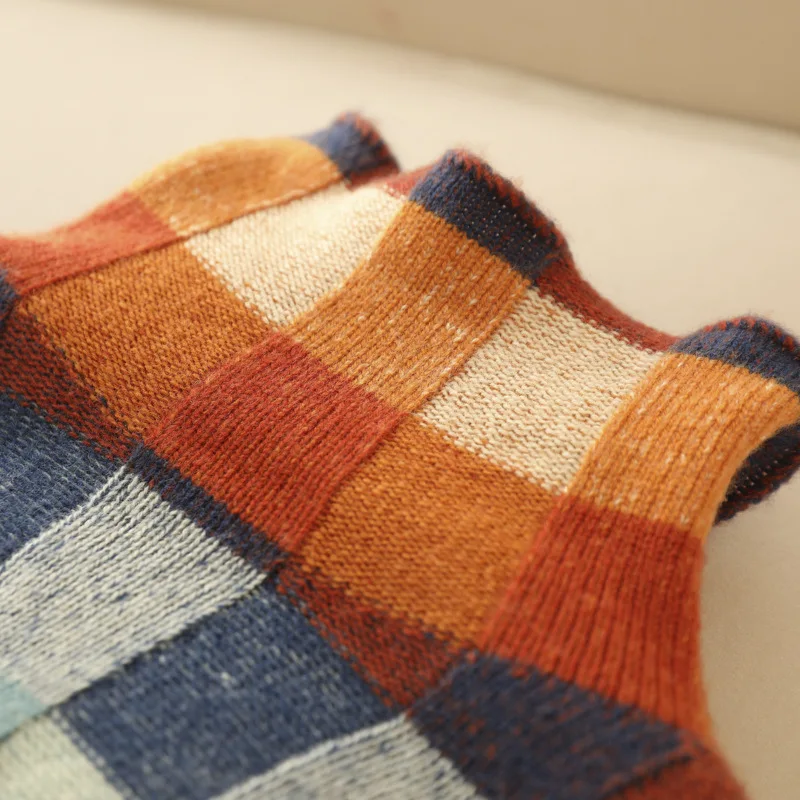 Julia | Lyxig Patchwork Turtle Neck