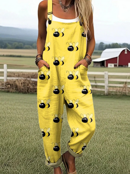 SAVANNAH – Enkel blomstretd avslappnad jumpsuit