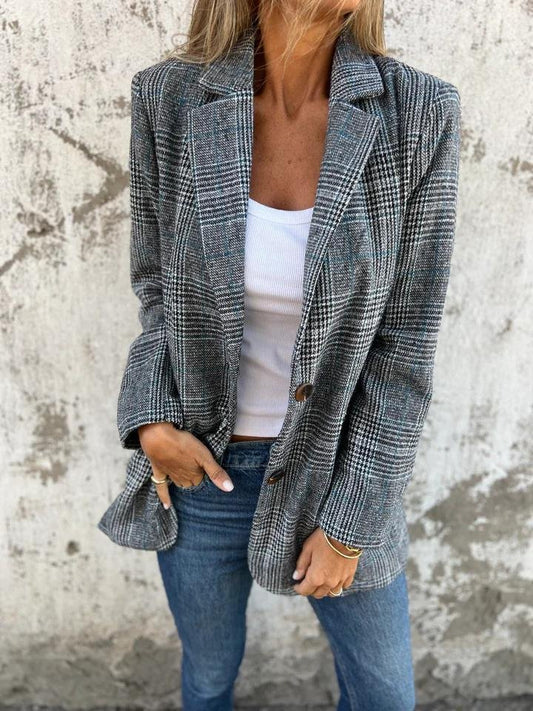 MARLENE | RUTAD LÅNG BLAZER