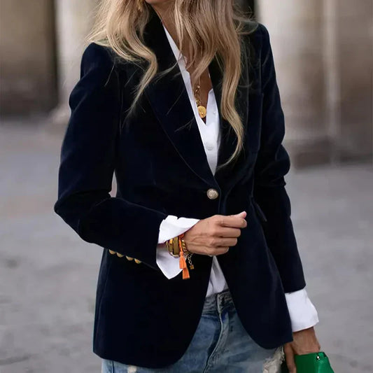 VIVIAN | Sammetsgull-knapp Blazer
