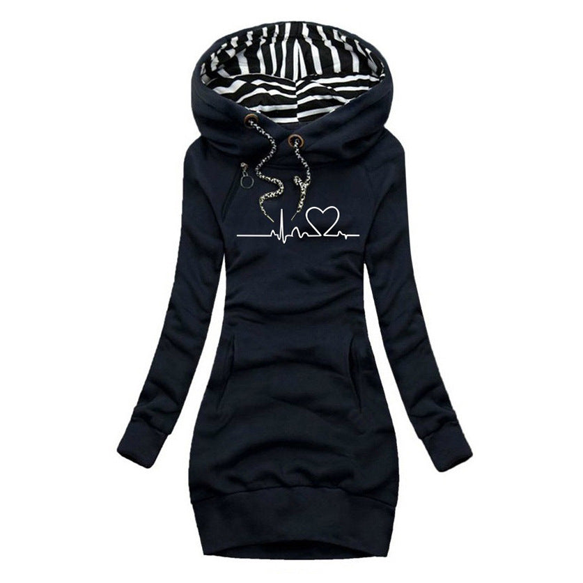Kari | Klänning-poncho med hjärtprint