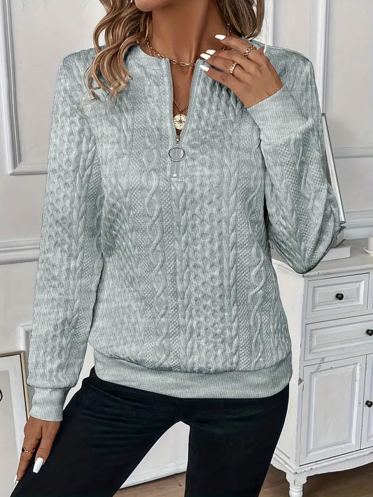 Aurora | Elegant hoodie med dragkedja