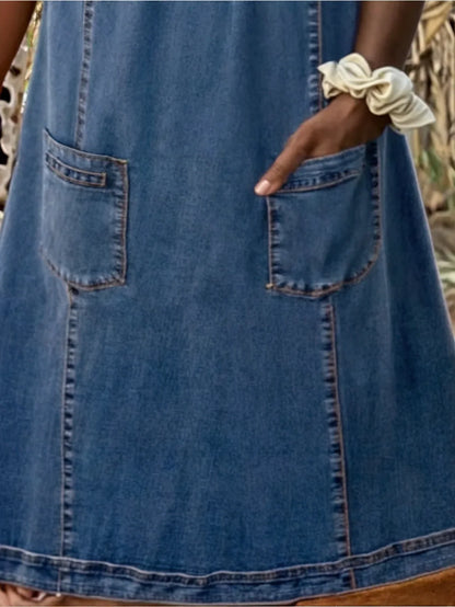 Mathea | Mjuk Denimklänning
